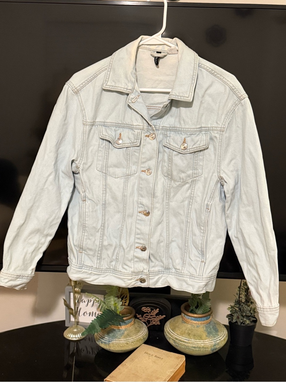 H&M Pale Light Blue Denim Jacket - Women